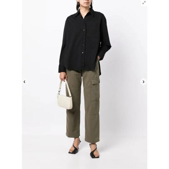 Reformation Jeans 25 Bailey High Rise Utility Pants Ivory Cargo Casual Workwear - Picture 1 of 16